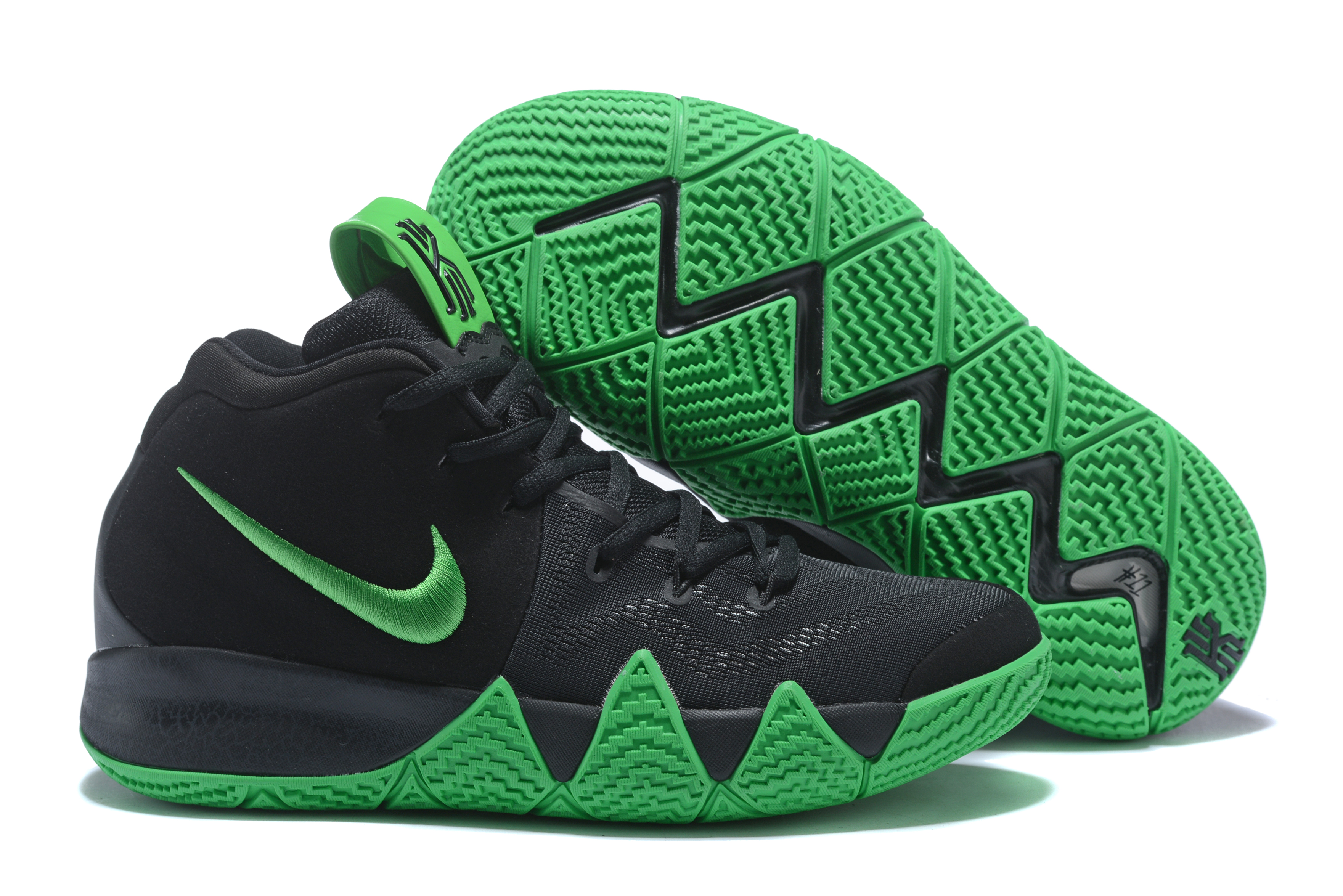 2018 Nike Kyrie 4 Black Green Shoes